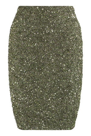 Sequin mini skirt-0